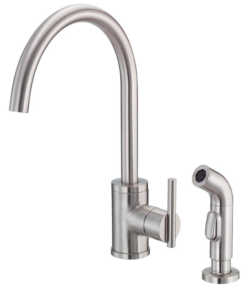 Gerber Plumbing Stainless Steel Single Handle Kitchen Faucet 