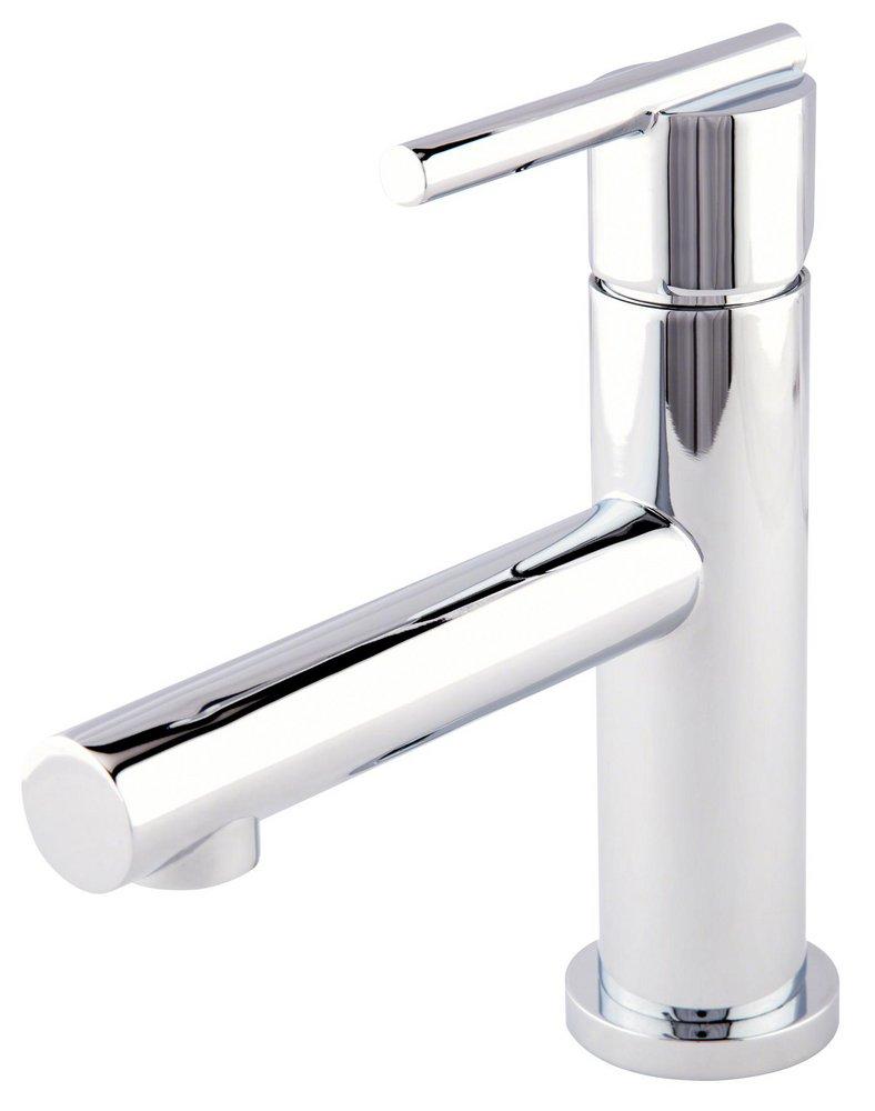 Gerber Plumbing Polished Chrome Deck Mount Bathroom Sink Faucet with Single Lever Handle and High Fixed Spout 