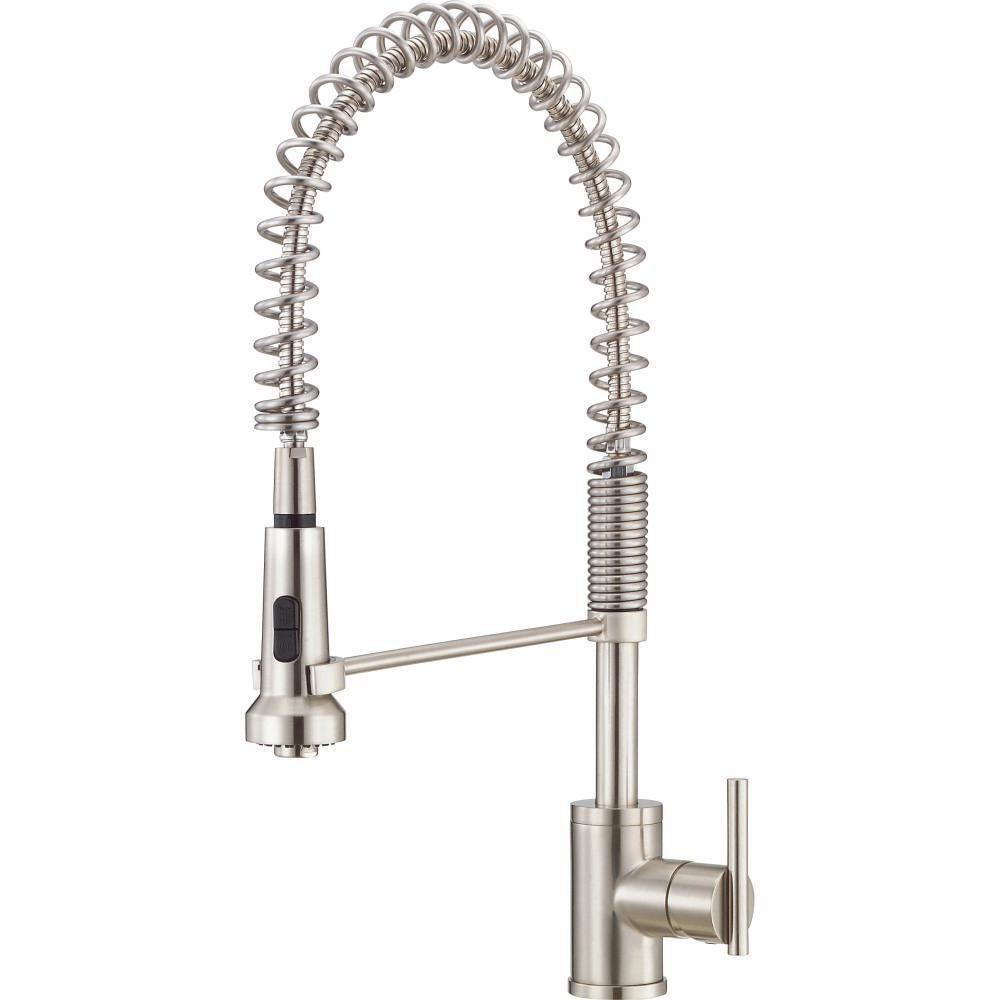 Gerber Plumbing Stainless Steel Single Handle Pull Down Kitchen Faucet 