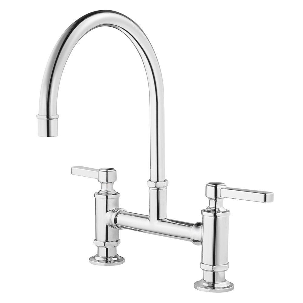 Pfister Polished Chrome Two Handle Bridge Kitchen Faucet 