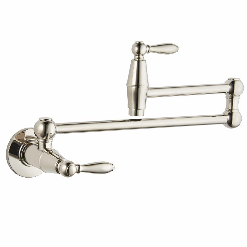 Pfister Polished Nickel Two Handle Lever Handle Pot Filler 