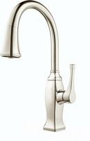 Pfister Polished Nickel Single Handle Pull Down Kitchen Faucet 