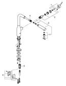 GROHE StarLight Chrome Single Handle Pull Out Kitchen Faucet 