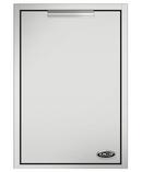 Dynamic Cooking Systems Brushed Stainless Steel Outdoor Trash and Recycle Bin 