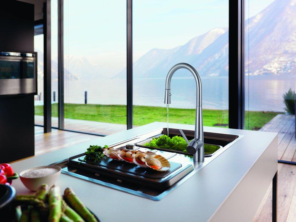 Franke Stainless Steel Single Handle Pull Down Kitchen Faucet 