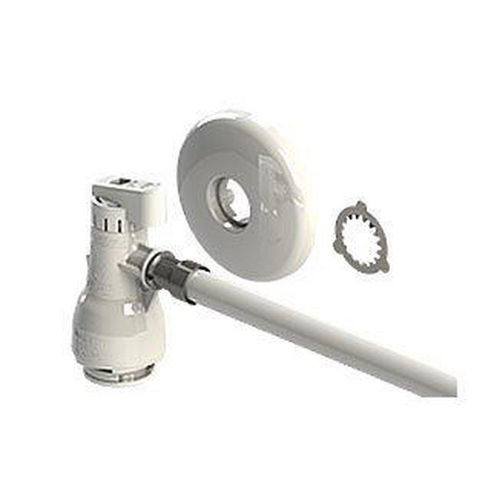 LSP Products Group White Push Handle Straight Supply Stop Valve in White 