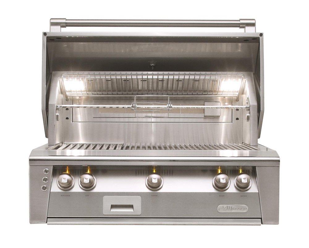 Alfresco Stainless Steel 36 in. 3-Burner Built-in Grill in Stainless Steel 