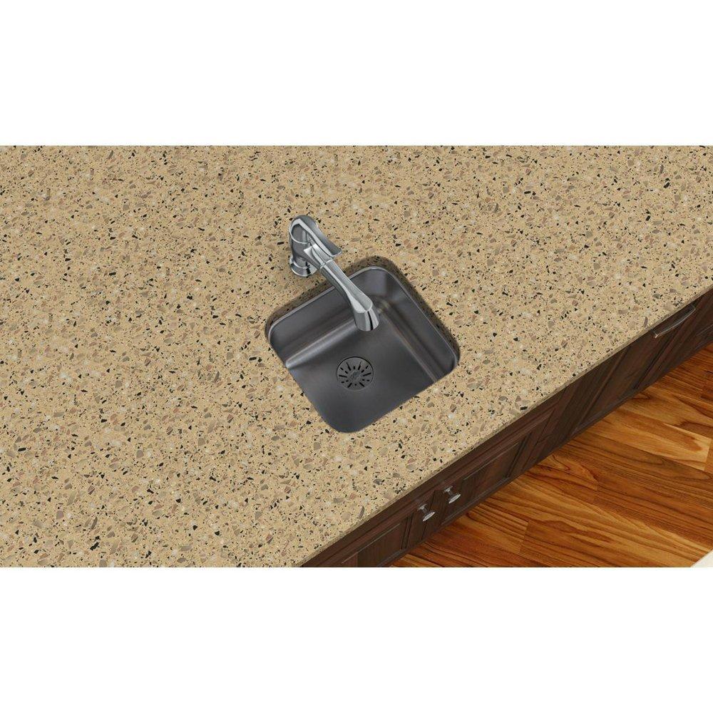 Elkay Lustrous Satin 14-1/2 x 14-1/2 in. Undermount Stainless Steel Bar Sink 