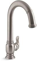 KOHLER Vibrant&reg; Stainless Single Hande Pull Down Touchless Kitchen Faucet with Magnetic Docking, Sweep Spray and Response Technology 