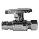 A.Y. McDonald Polished Chrome 1/2 in x 3/8 in Oval Handle Straight Supply Stop Valve 