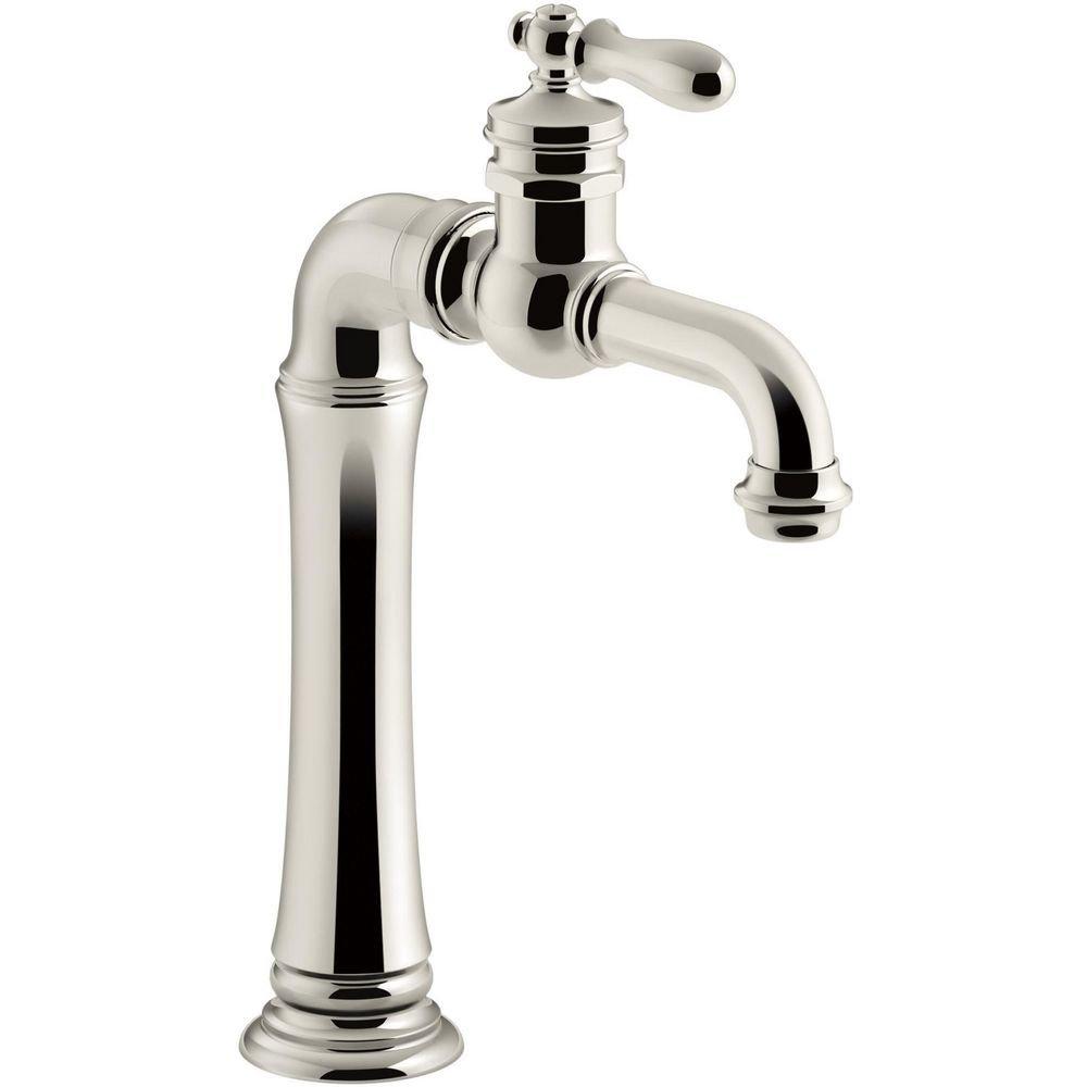 KOHLER Vibrant Polished Nickel Single Handle Bar Faucet 