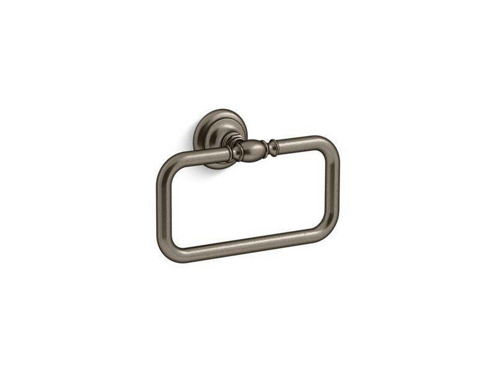 KOHLER Vintage Nickel Rectangular Closed Towel Ring 
