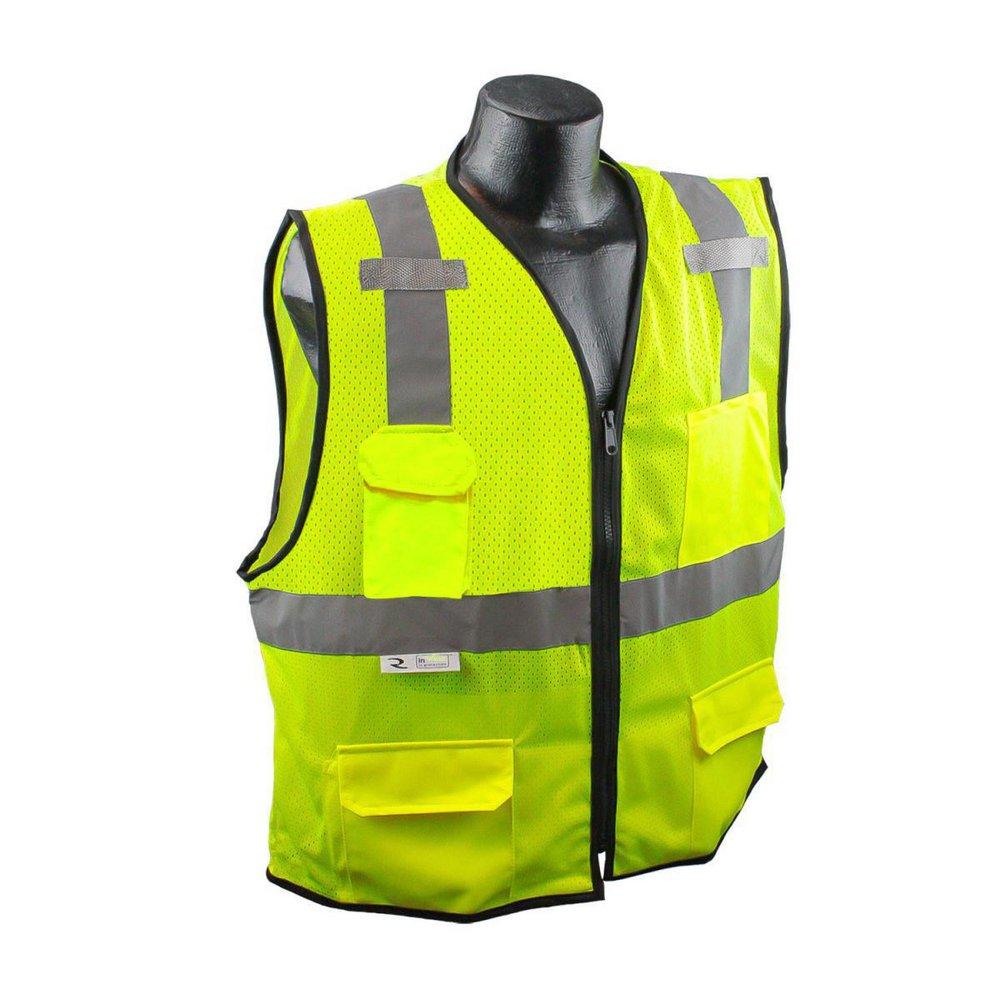Radians Hi-Viz Green Safety VEST CL2 Green Double Extra Large / XXXLG 