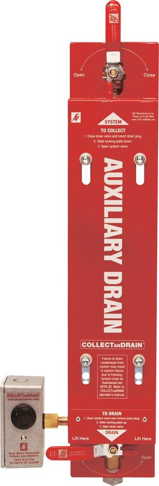 AGF Manufacturing Red 1 in. Threaded Drain with Anti Trip Plated and Water Detector Alarm 