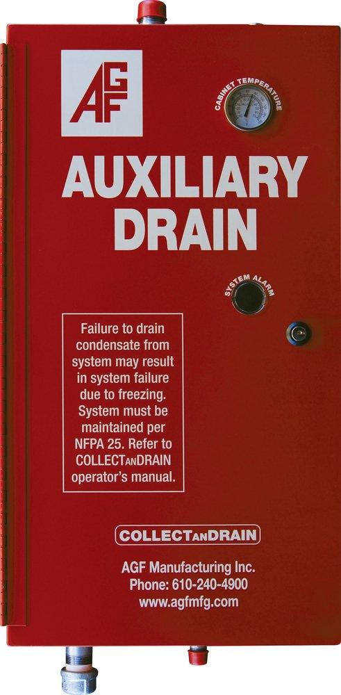 AGF Manufacturing Red 12 in. Threaded Cabinet with Auxiliary Drain 