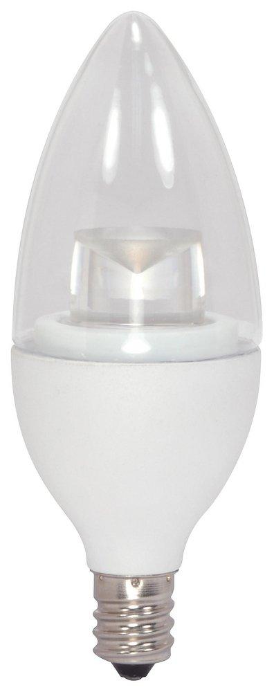 SATCO Warm White Torpedo Dimmable LED Light Bulb with Candelabra Base 