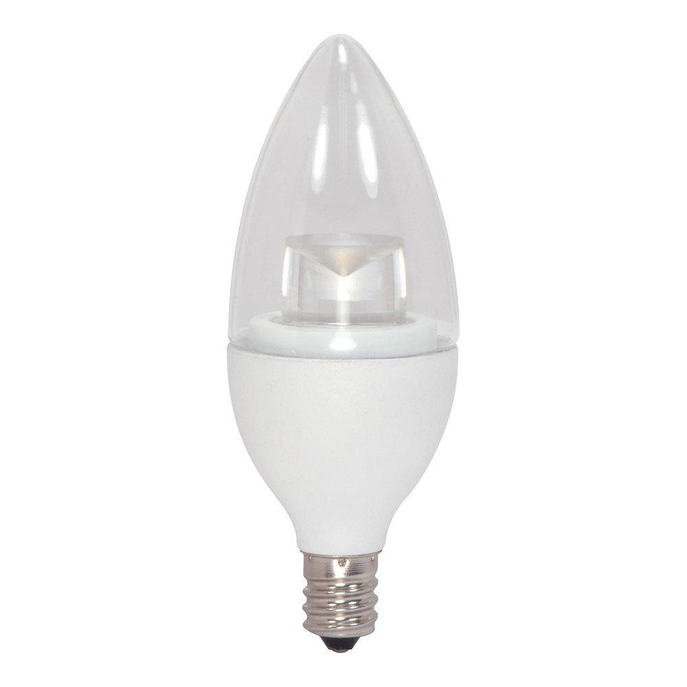 SATCO Warm White B11 Dimmable LED Light Bulb with Candelabra Base 