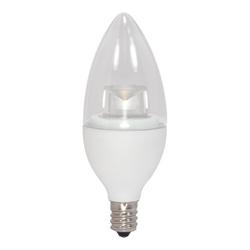 40W 3-3/4 in. B11 LED Light Bulb with a Candelabra E-12 Base Dimmable in Warm White