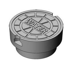 Cast Iron Valve Box Lid Water DOM
