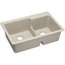 33 x 22 in. No Hole Composite Double Bowl Drop-in Kitchen Sink in Bisque