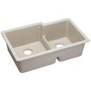 Elkay Bisque 33 x 20-1/2 in. No Hole Composite Double Bowl Undermount Kitchen Sink 