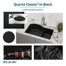 Elkay Black 33 x 20-1/2 in. No Hole Composite Double Bowl Undermount Kitchen Sink 