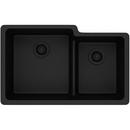 Elkay Black 33 x 20-1/2 in. No Hole Composite Double Bowl Undermount Kitchen Sink 
