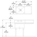 Elkay Black 33 x 20-1/2 in. No Hole Composite Double Bowl Undermount Kitchen Sink 