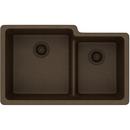 Elkay Mocha 33 x 20-1/2 in. No Hole Composite Double Bowl Undermount Kitchen Sink 