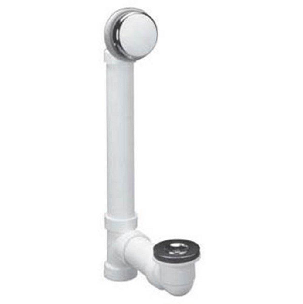 Watco Polished Chrome 11-1/2 in. Plastic Toe-Tap Drain 