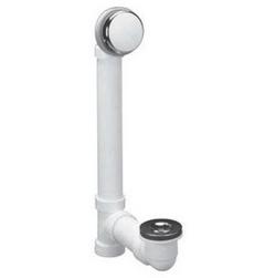 11-1/2 in. Plastic Toe-Tap Drain in Polished Chrome