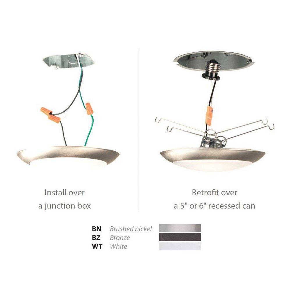 WAC Lighting White 1-Light Flushmount Ceiling Fixture 