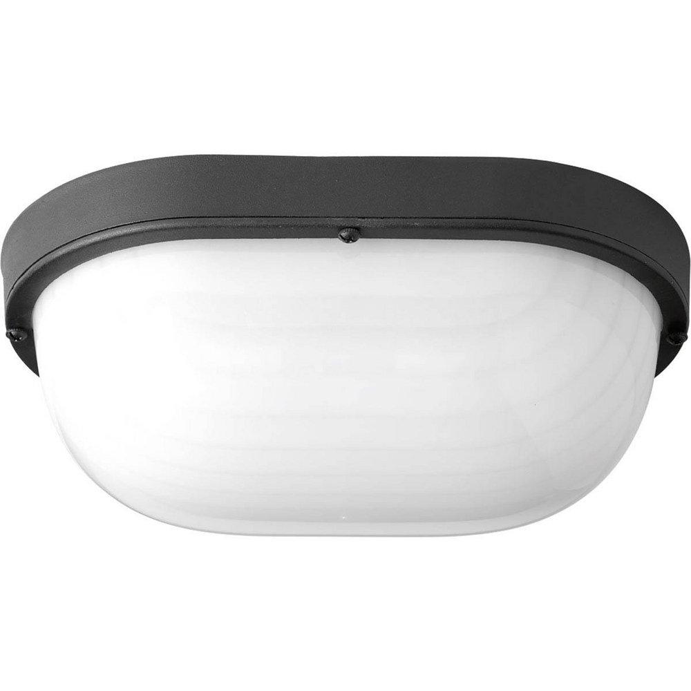 Progress Lighting Black 9W 1-Light LED Wall or Ceiling Bulkhead 
