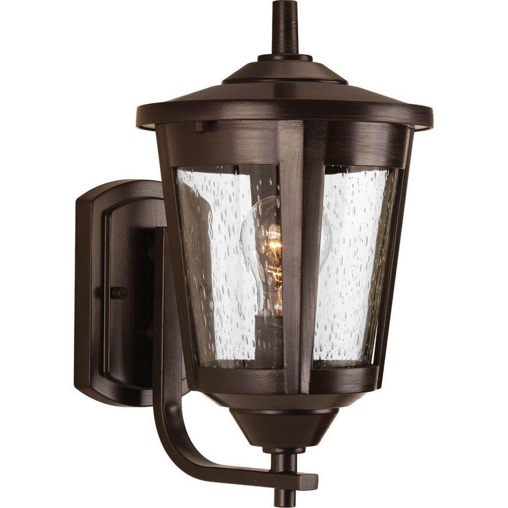 Progress Lighting Antique Bronze 12-3/4 in. 100W 1-Light Wall Lantern 