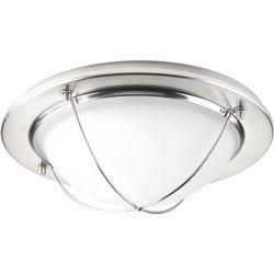 11 in. 17W 120V 3000 Kelvin 1211 Lumens LED Flush Mount Ceiling Fixture in Brushed Nickel