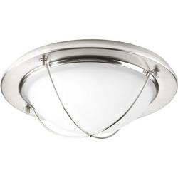 11 in. 17W 120V 3000 Kelvin 1211 Lumens LED Flush Mount Ceiling Fixture in Brushed Nickel