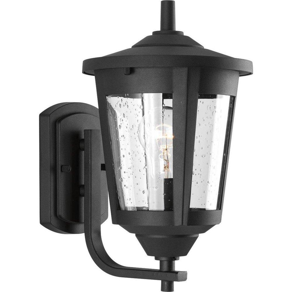 Progress Lighting Black 12-3/4 in. 100W 1-Light Wall Lantern 