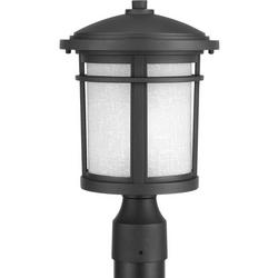 100W 1-Light Post Lantern in Black