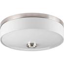 17W 1-Light LED Flushmount Ceiling Fixture in Brushed Nickel