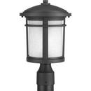 9W 1-Light Post Mount Lantern in Black