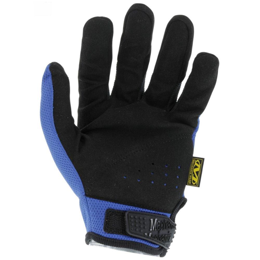 Mechanix Wear Blue Synthetic Leather Rubber Gloves in Black 