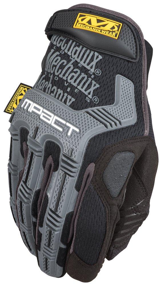 Mechanix Wear Black Synthetic Leather Rubber Mechanic&rsquo;s Glove in Black and Grey 