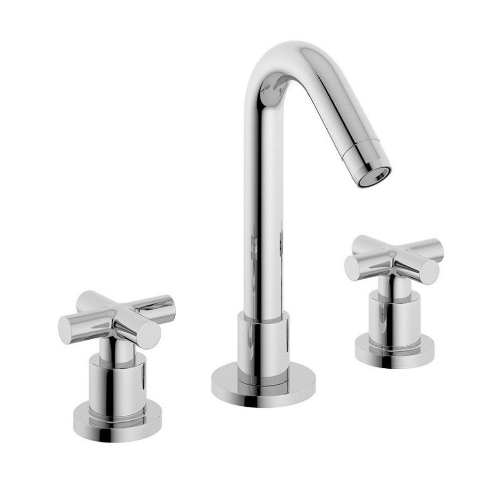 Symmons Industries Polished Chrome Two Handle Widespread Bathroom Sink Faucet 
