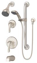 2.5 gpm Tub and Shower Trim Package with Single Function Showerhead in Satin Nickel
