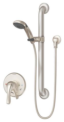 Two Handle Single Function Shower Faucet in Satin Nickel (Trim Only)