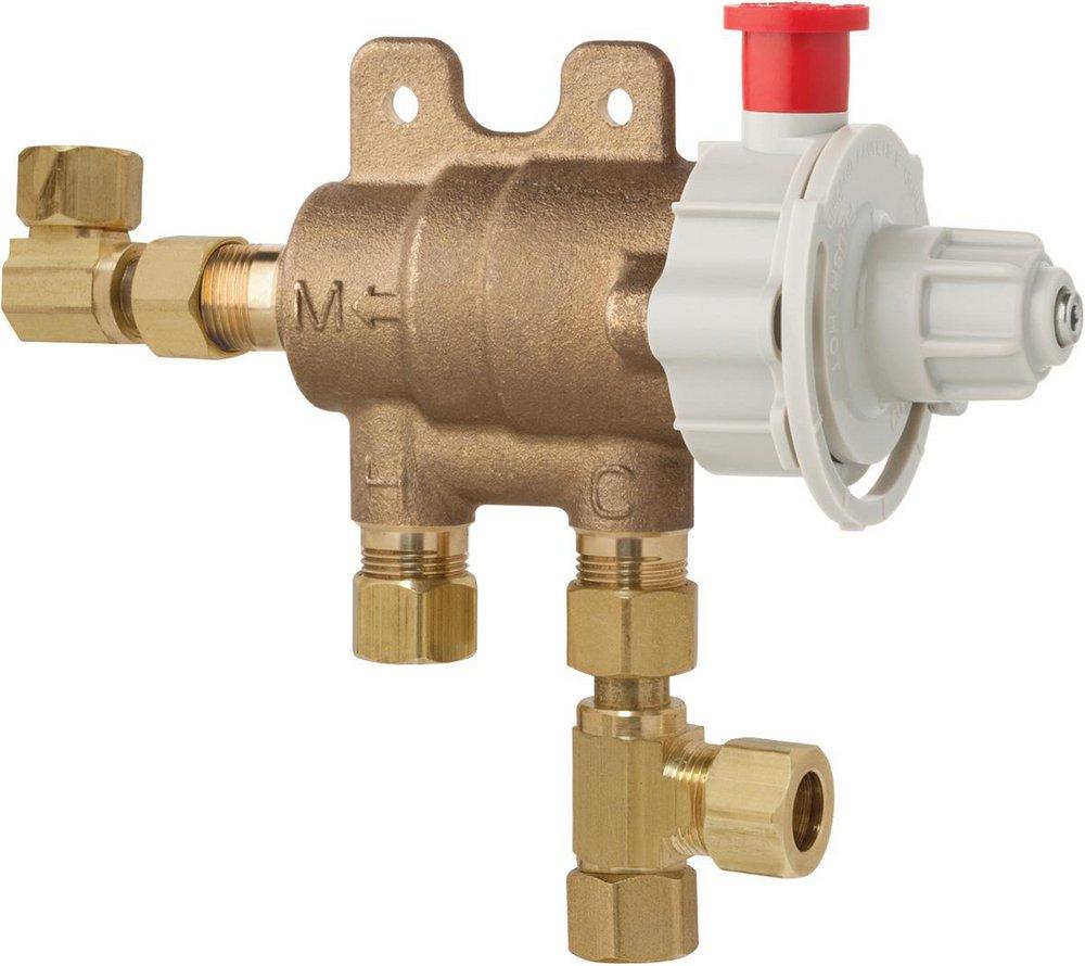 Chicago Faucets Rough Brass Compression Thermostatic Valve 
