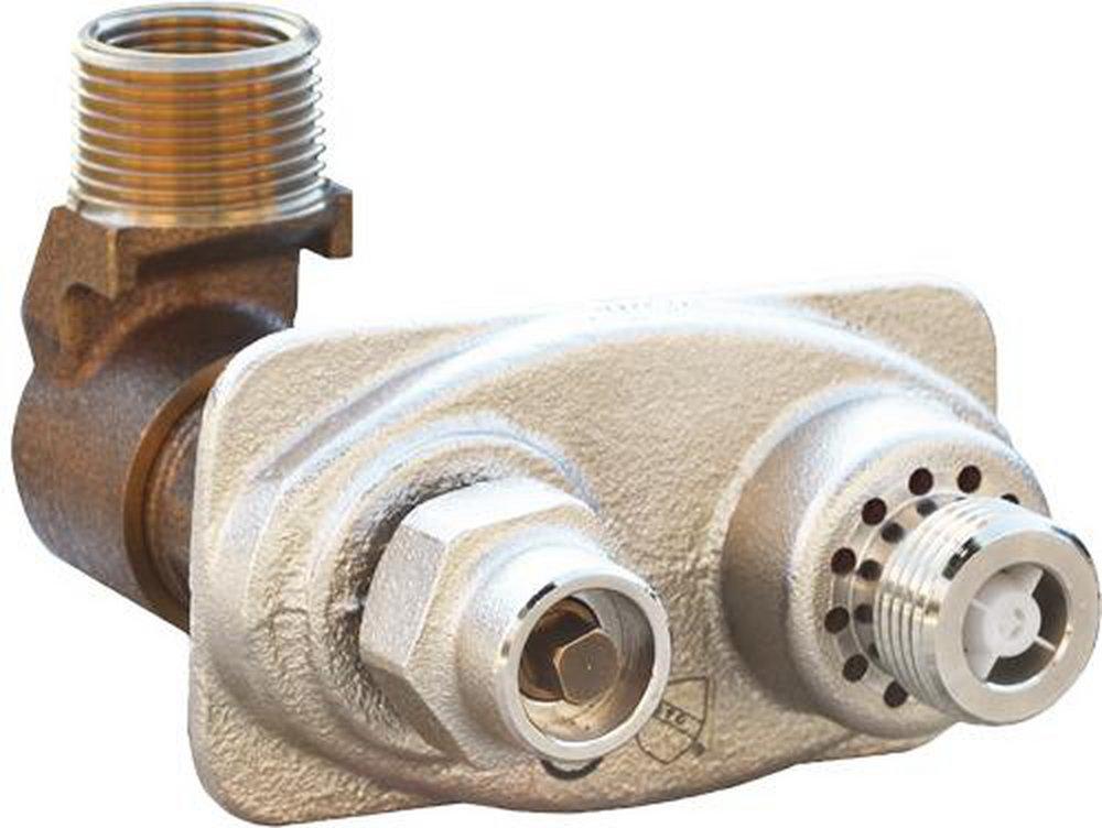 PRIER Products Satin Nickel Plated Satin Nickel MPT x FPT Wall Hydrant 