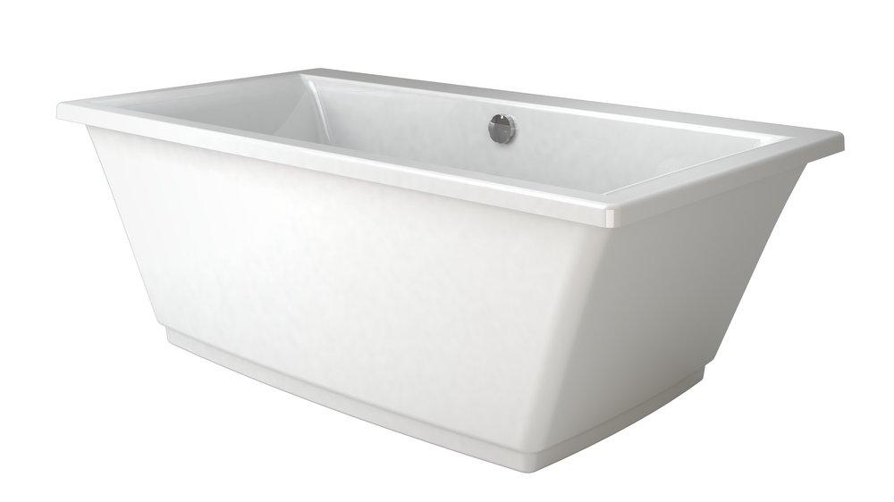 JACUZZI® White 66 x 36 in. Freestanding Bathtub with Center Drain 