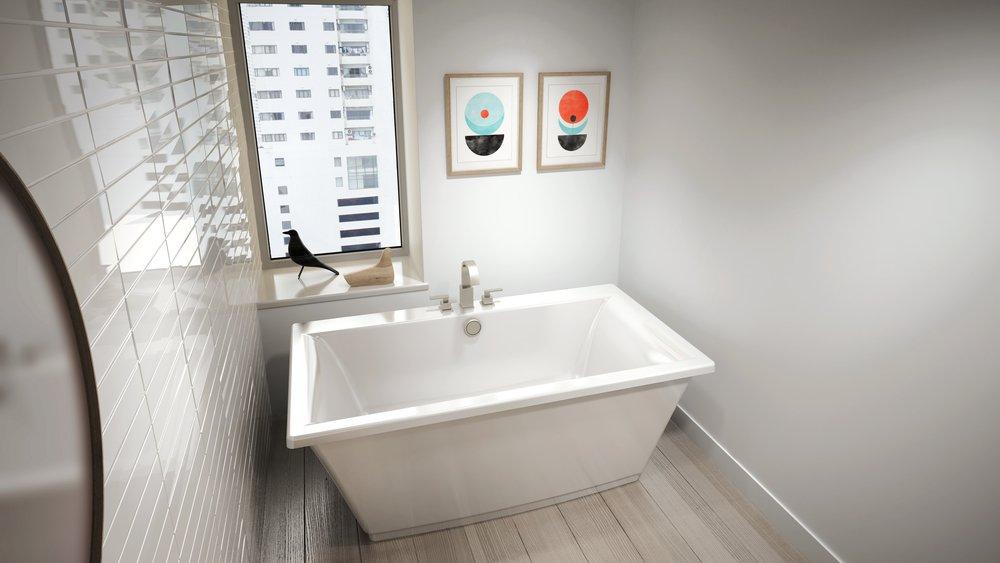 JACUZZI&reg; White Freestanding Bathtub 