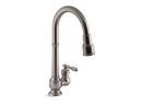 KOHLER Vibrant&reg; Stainless Single Handle Pull Down Kitchen Faucet 